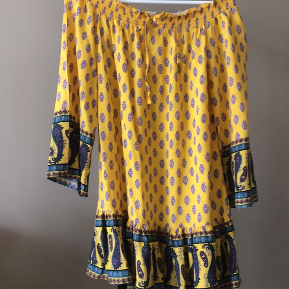 🥰Xhilaration Weekender/Beach🏖 Dress Off shoulder - Picture 5 of 9